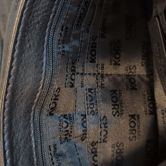 Michael Kors Black and Gold Leather Shoulder Bag - Picture 11 of 13